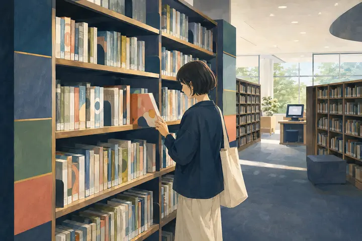 書架を歩いて、まだ知らない一冊に出会う―分類と棚の読み方のイメージ